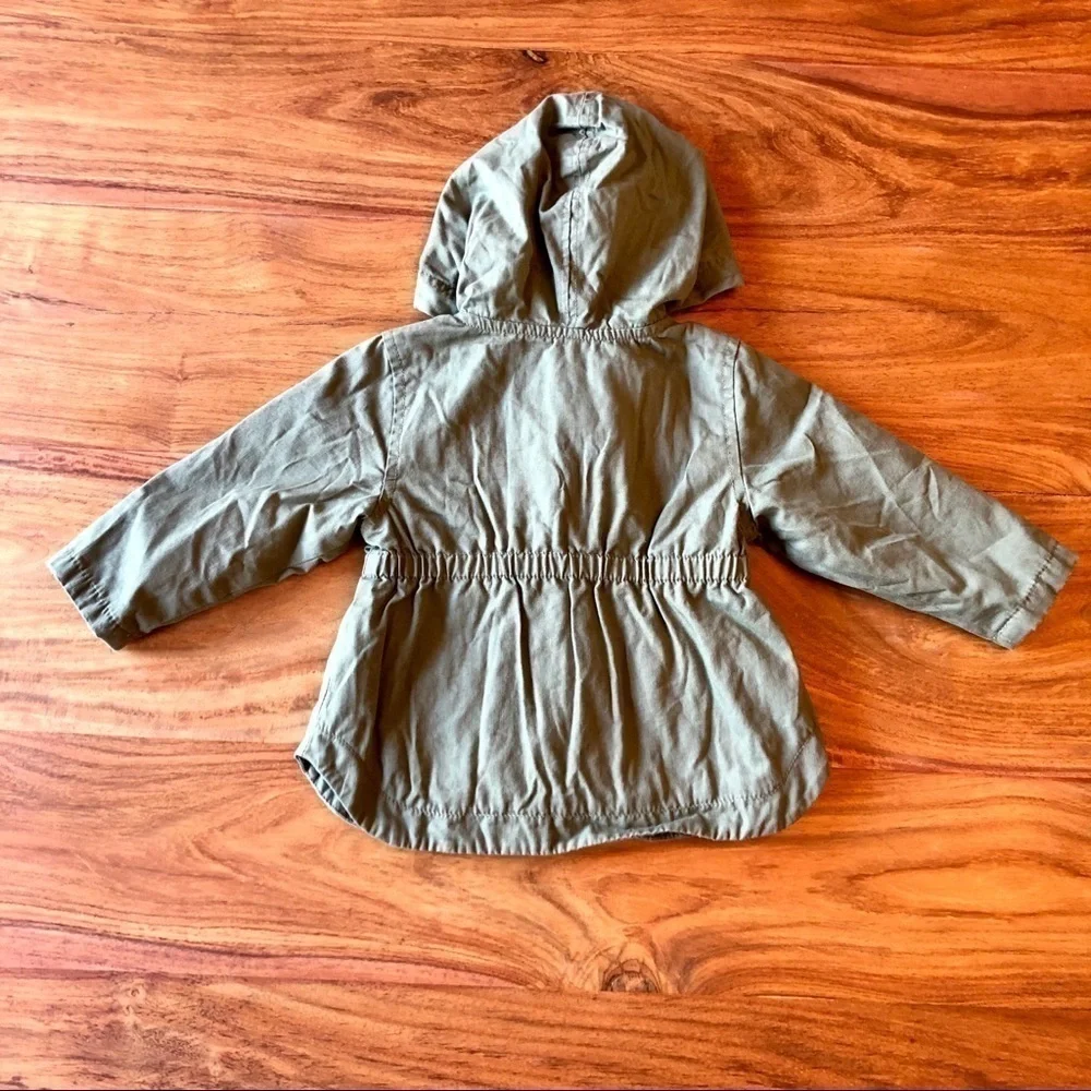 Old Navy Green & Pink Canvas Utility Jacket